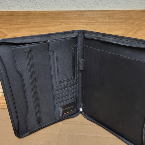 Leather Black Padfolio City National Bank - Picture 4 of 7